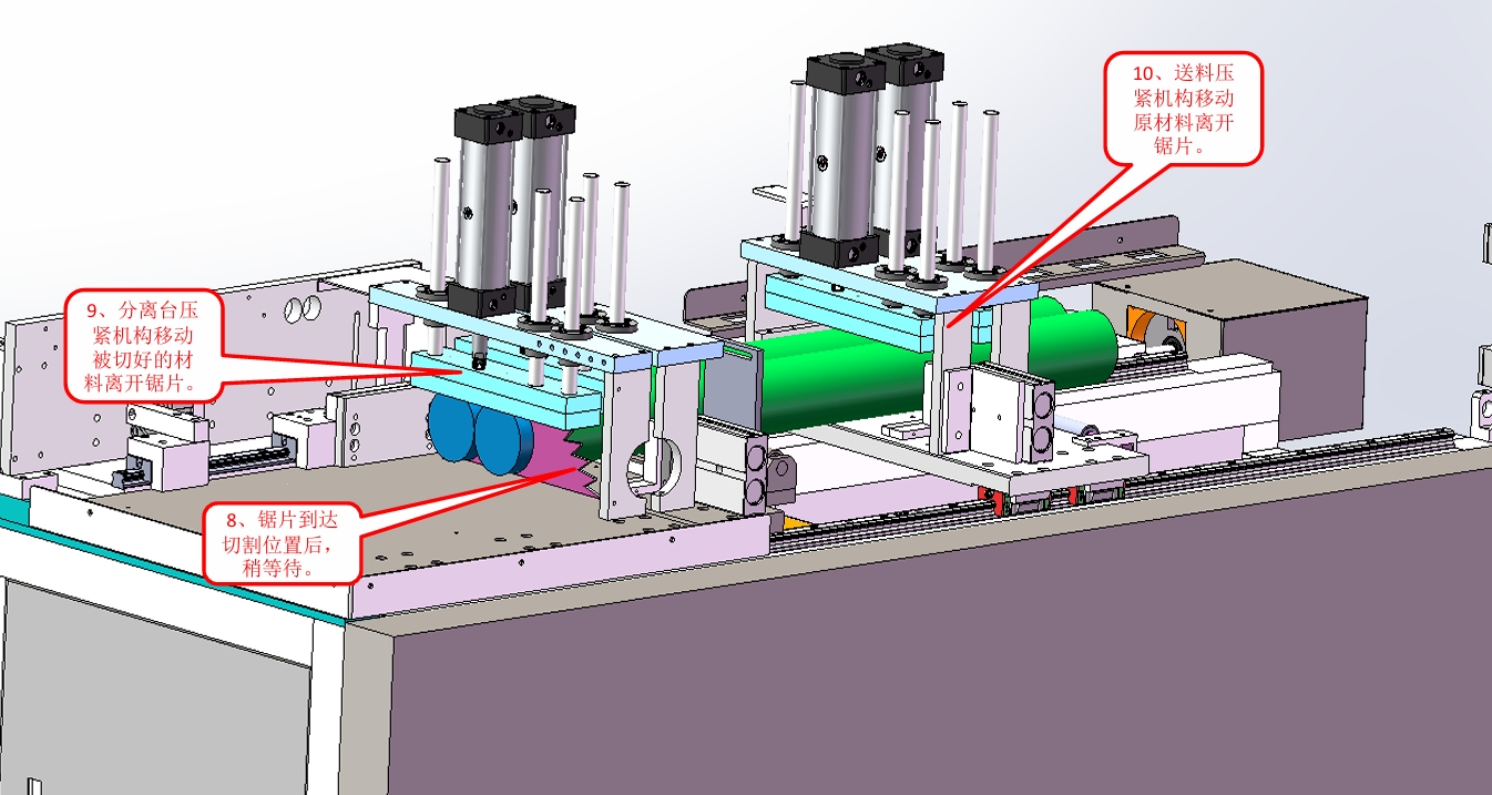 鋁棒分離式切割機(jī)示意圖-2 鋁棒分離式切割機(jī)示意圖-2